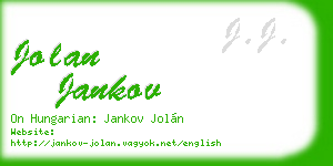 jolan jankov business card